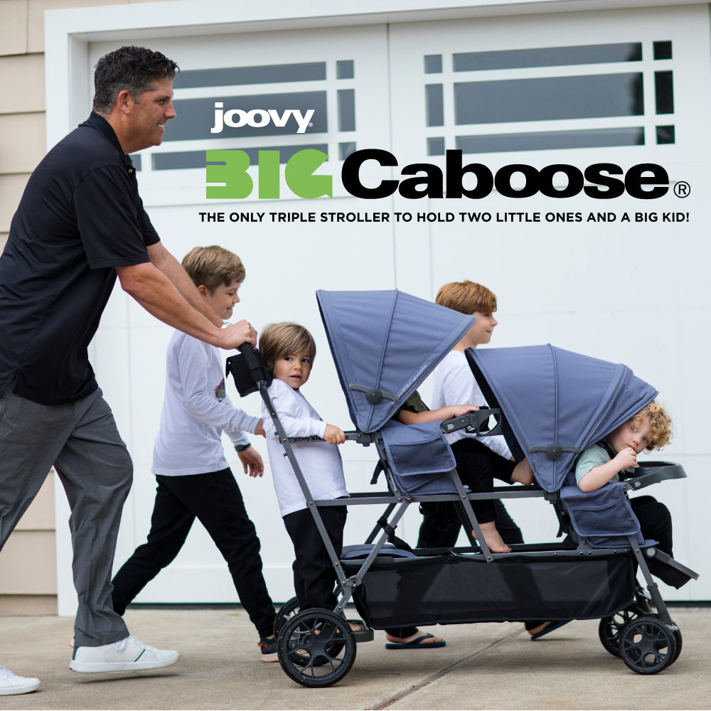 Big Caboose Triple Stroller - Jet