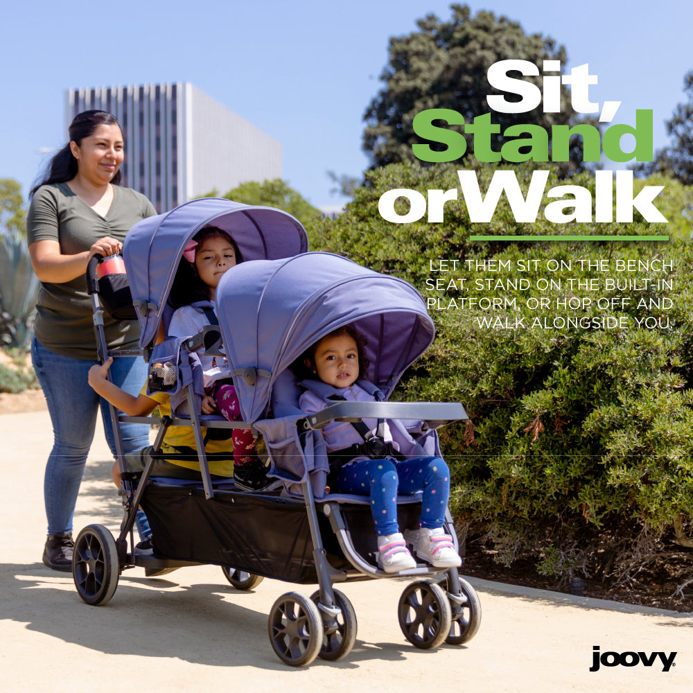 Big Caboose Triple Stroller - Jet