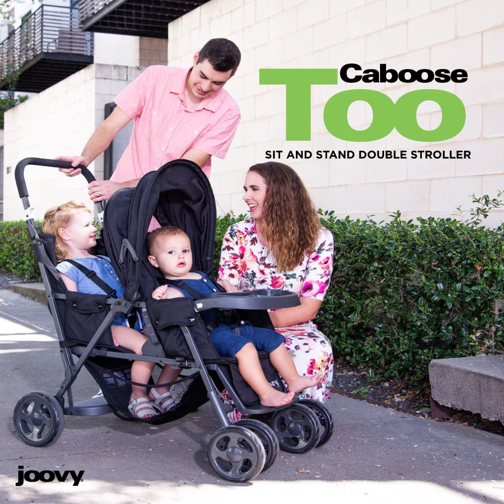 Caboose Too Sit And Stand Tandem Double Stroller - Black