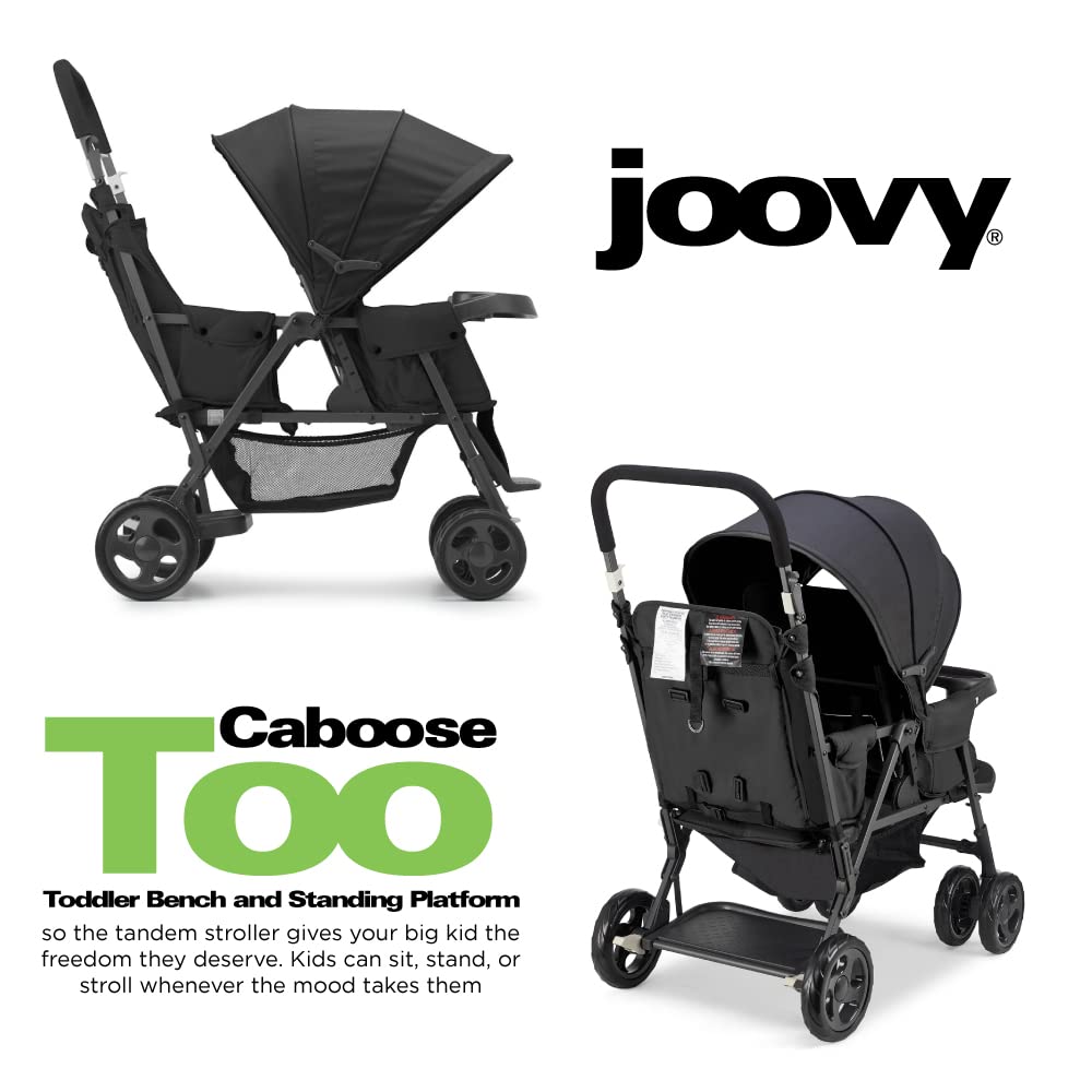 Caboose Too Sit And Stand Tandem Double Stroller - Black