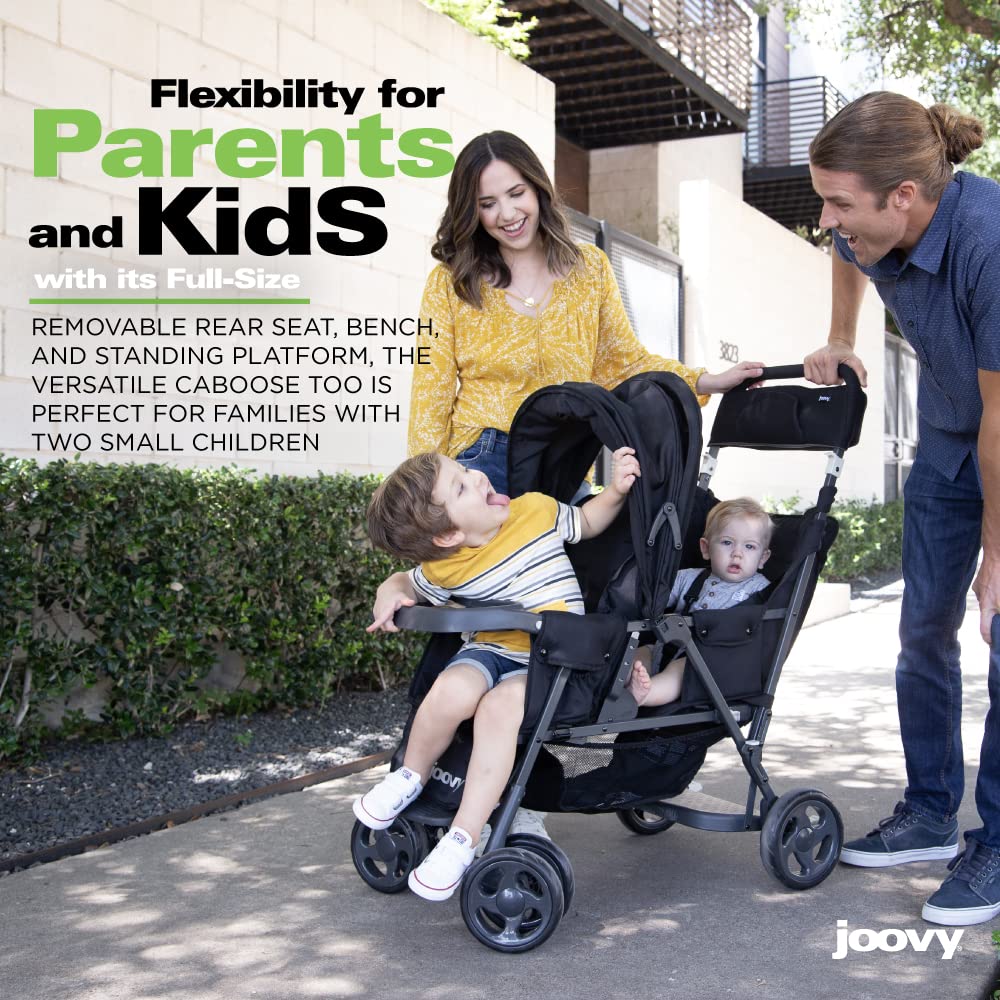 Caboose Too Sit And Stand Tandem Double Stroller - Black