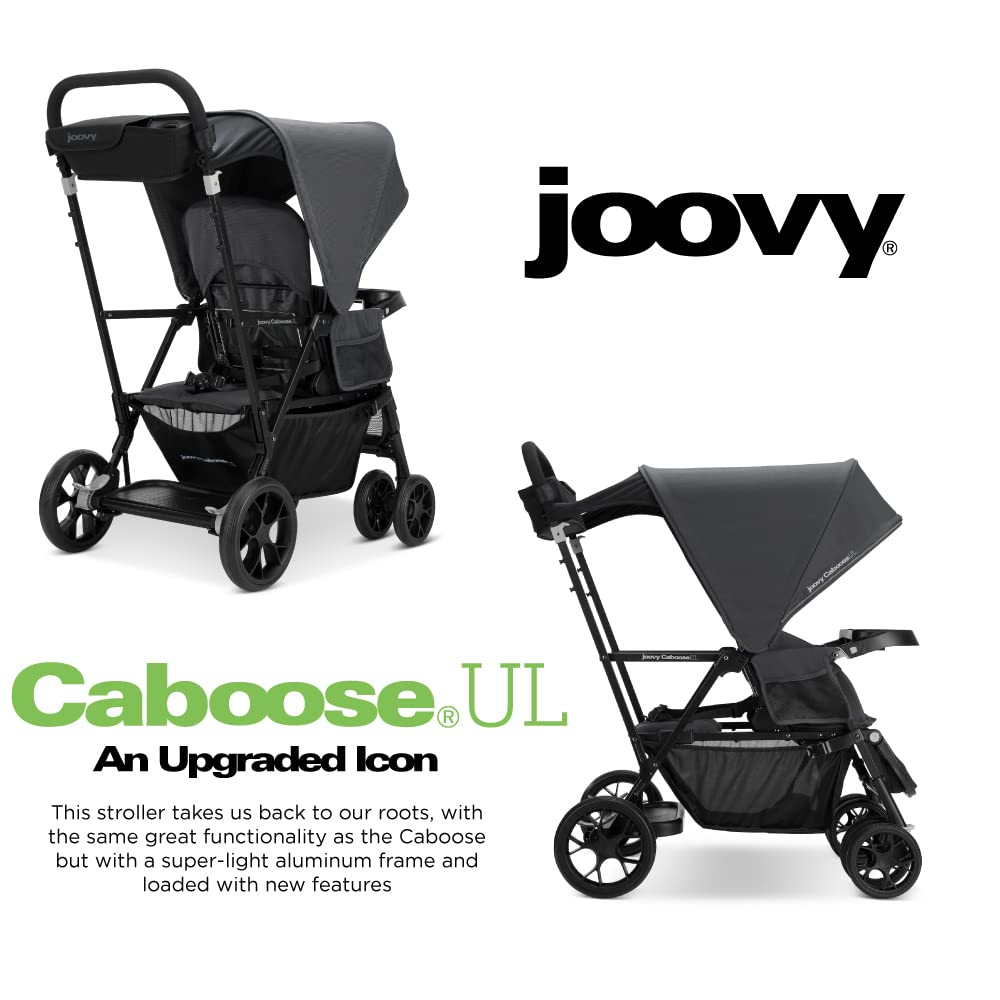 Caboose UL Sit And Stand Double Stroller - Jet
