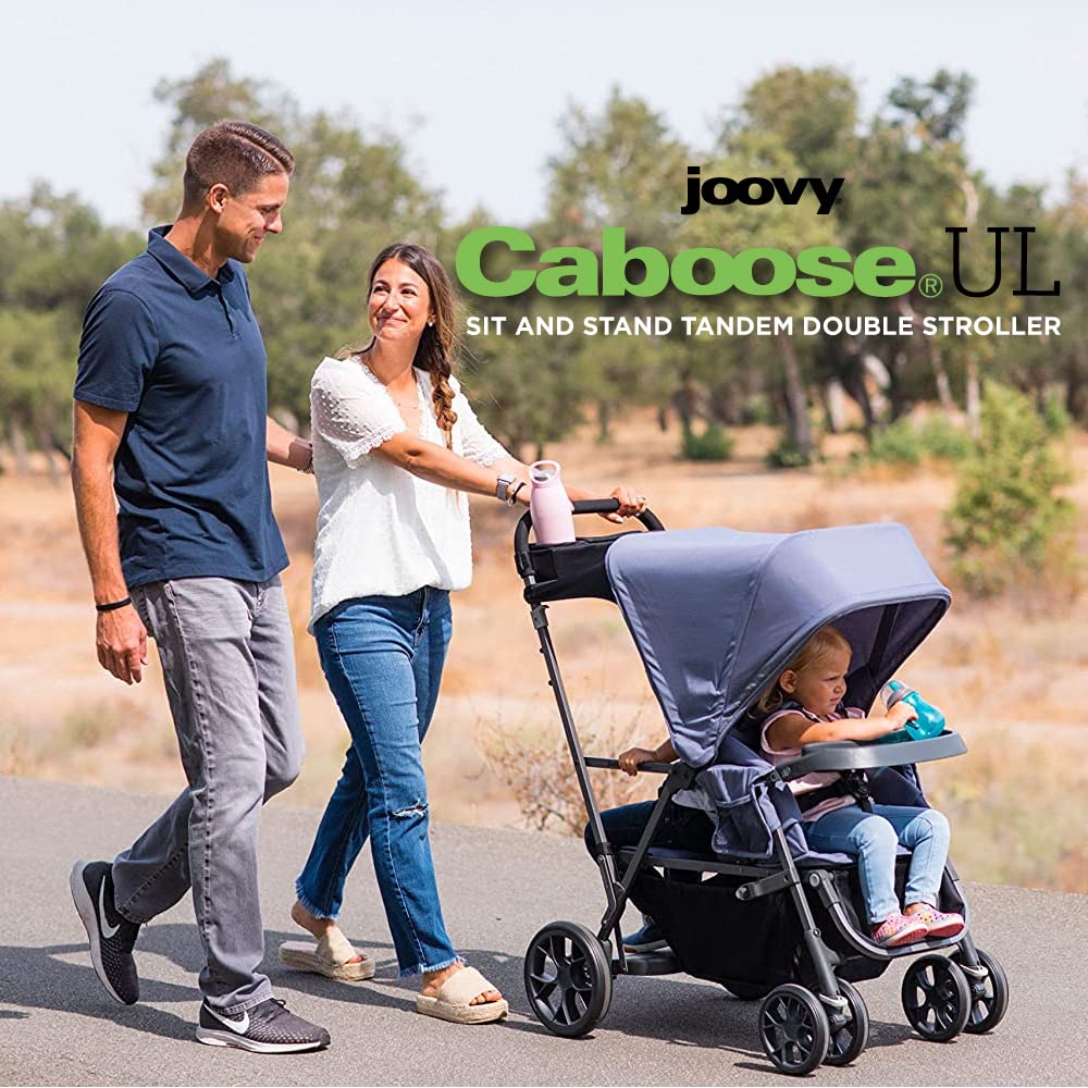 Caboose UL Sit And Stand Double Stroller - Jet