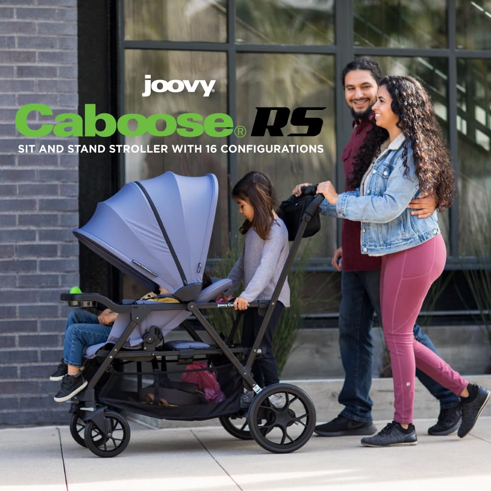 Caboose RS Premium Sit And Stand Double Stroller - Slate