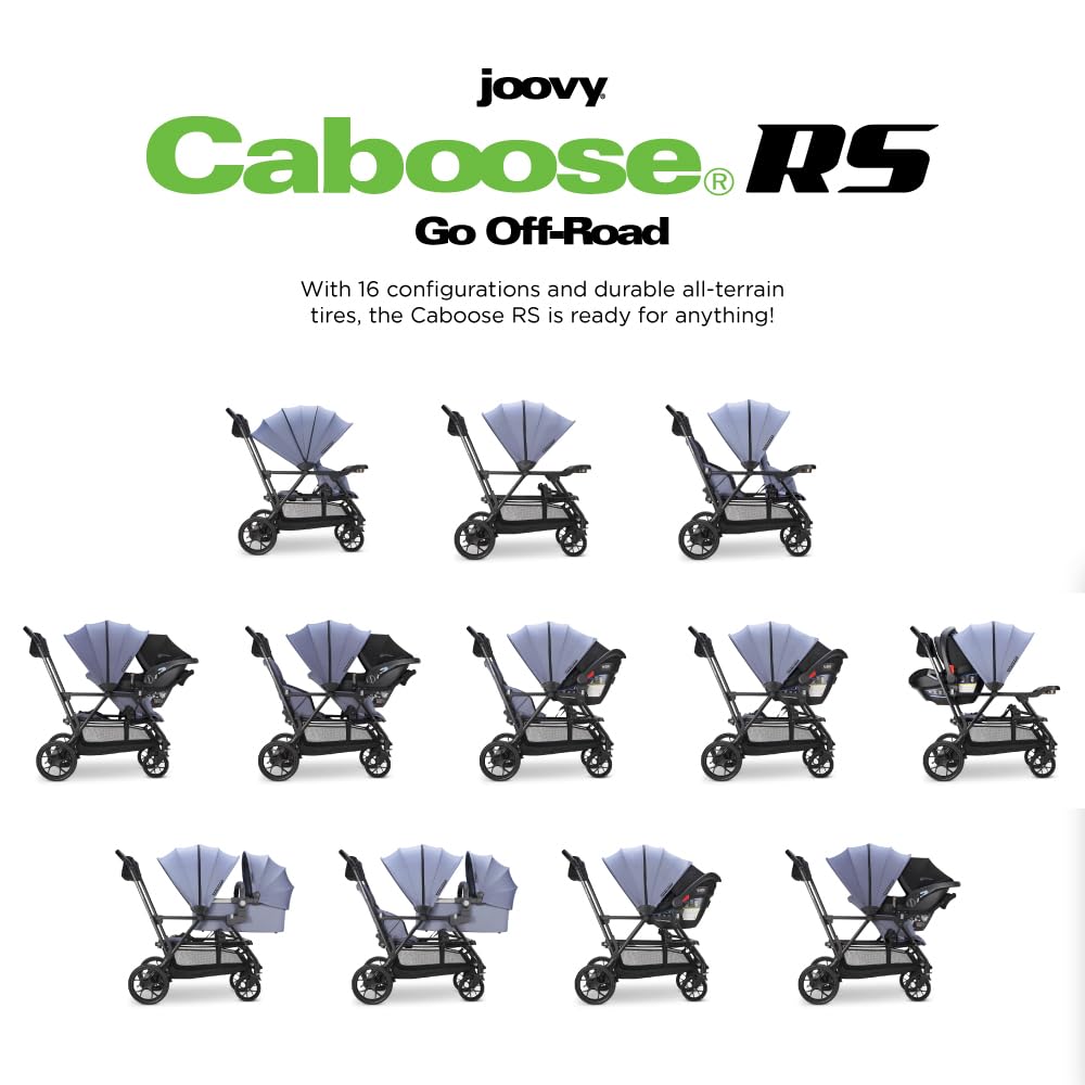 Caboose RS Premium Sit And Stand Double Stroller - Slate