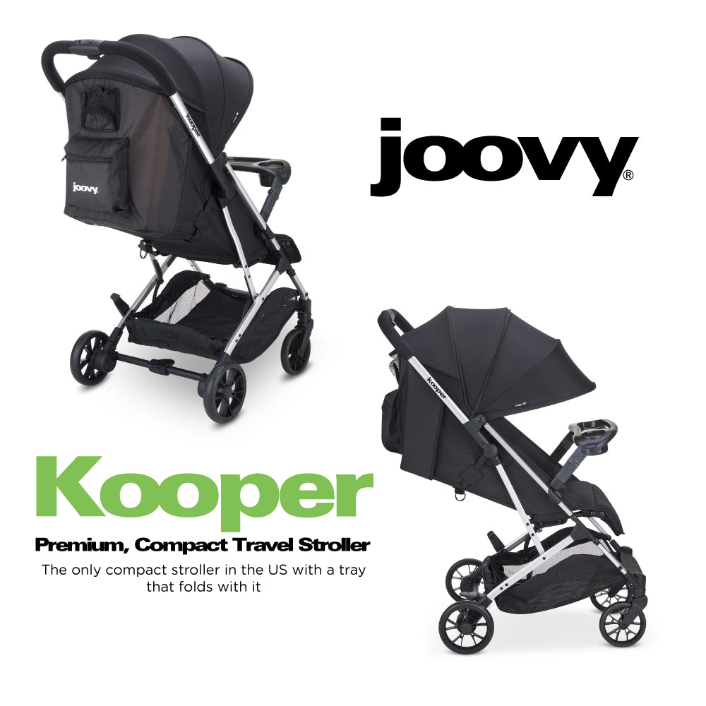 Kooper Lightweight Compact Single Stroller With Tray - Black