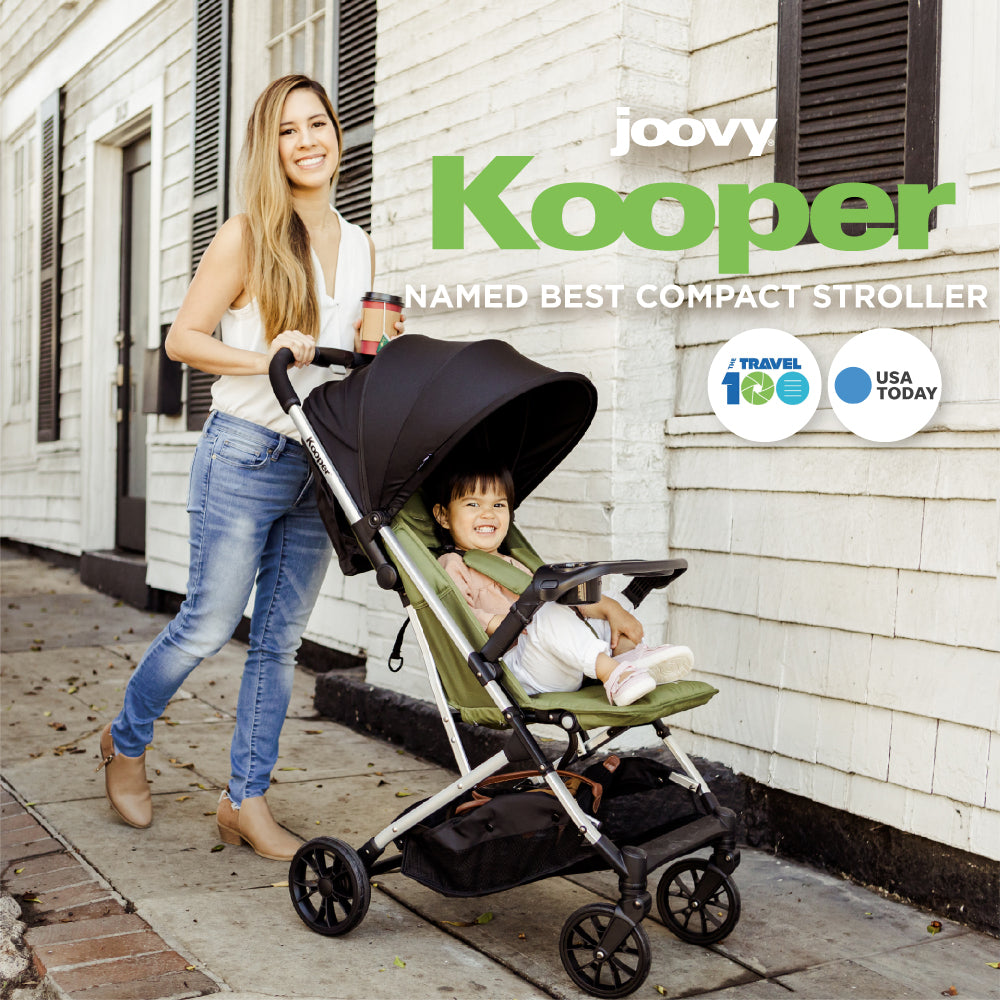 Kooper Lightweight Compact Single Stroller With Tray - Olive