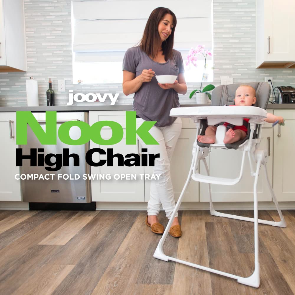 Nook Highchair Compact Fold Swing Open Tray - Charcoal