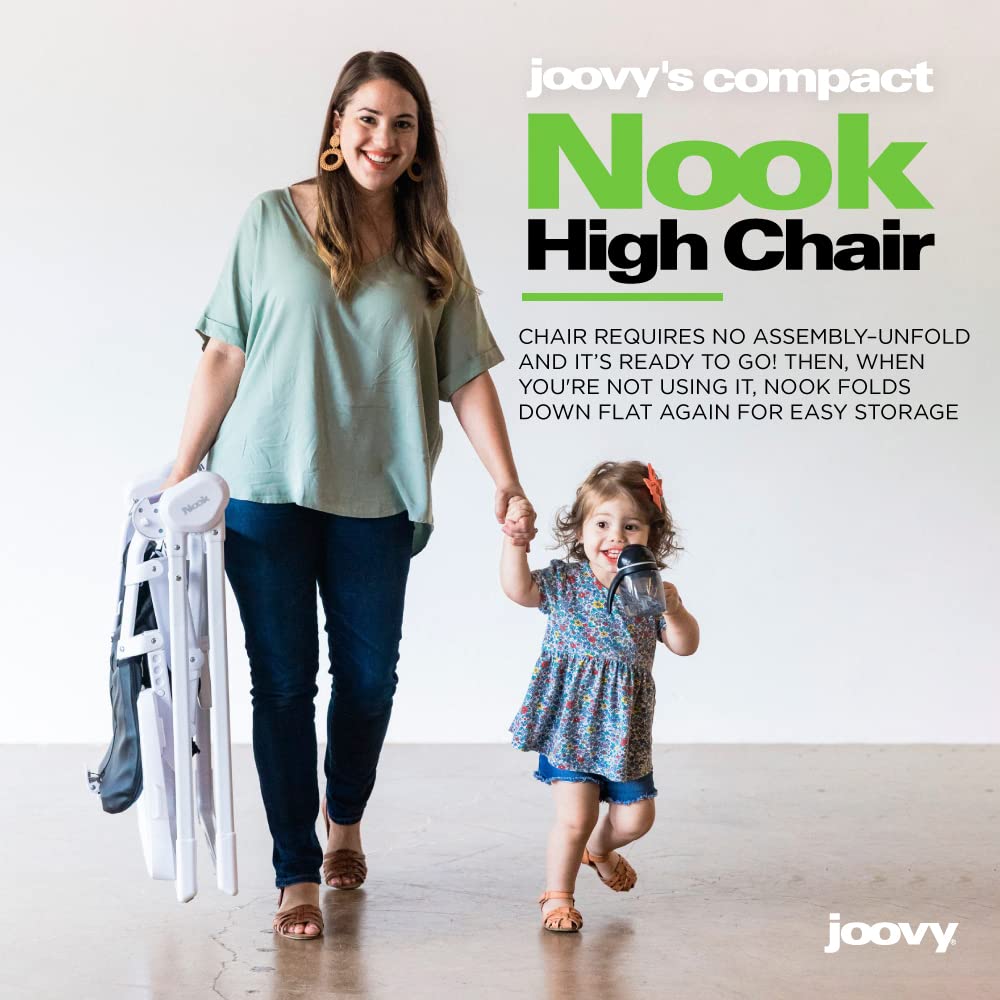 Nook Highchair Compact Fold Swing Open Tray - Charcoal