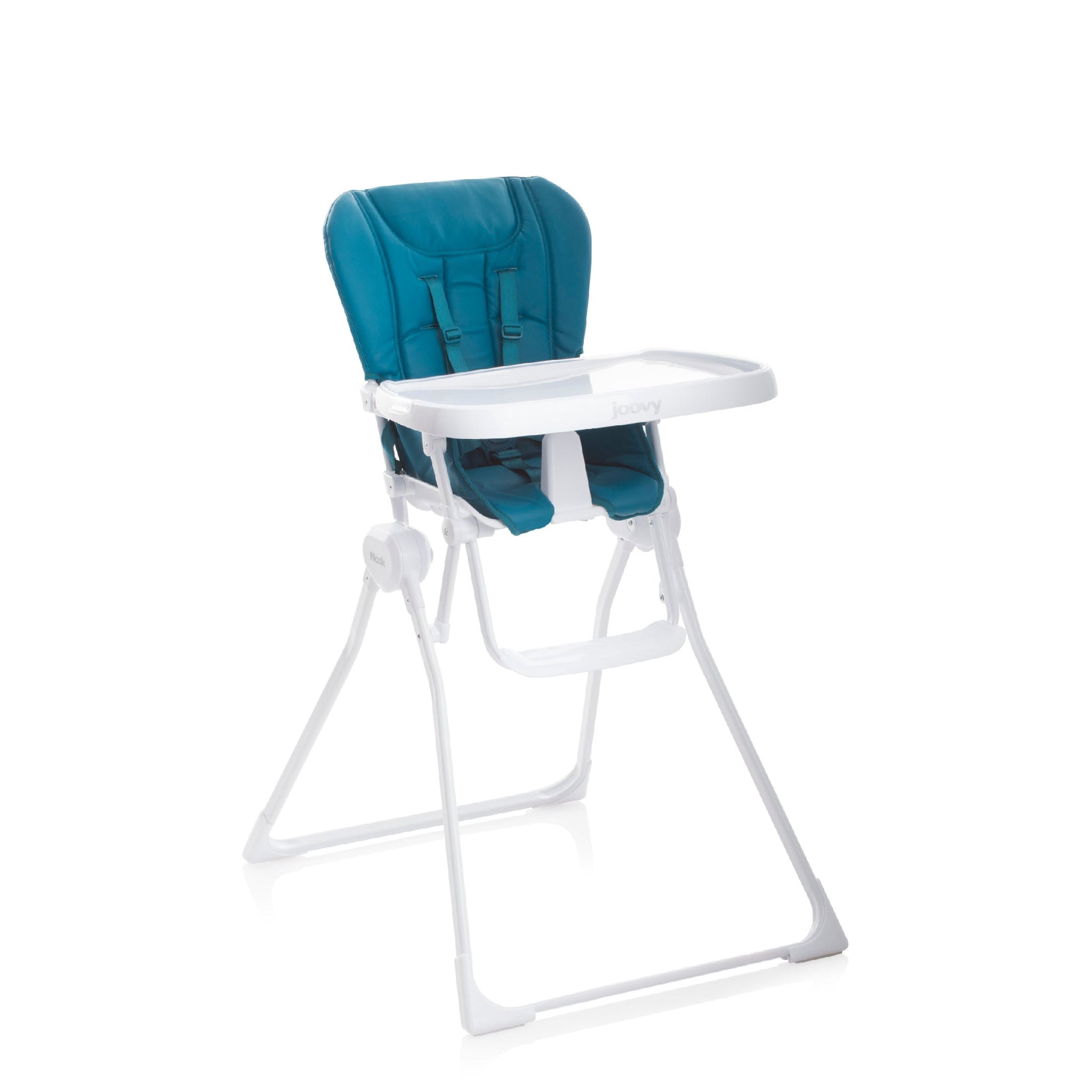 Nook Highchair Compact Fold Swing Open Tray Turquoise