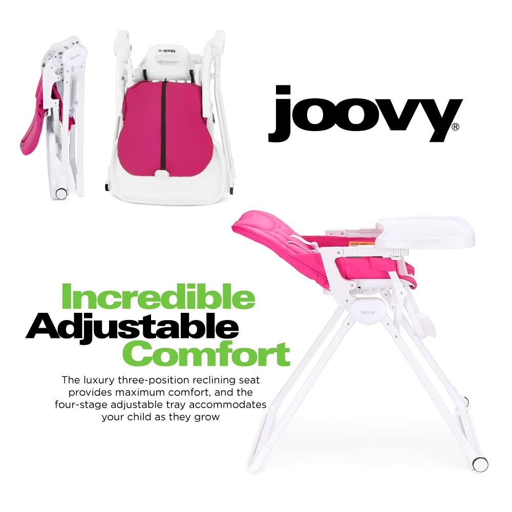 Nook NB Highchair Compact Fold Reclinable Seat - Pink Crush