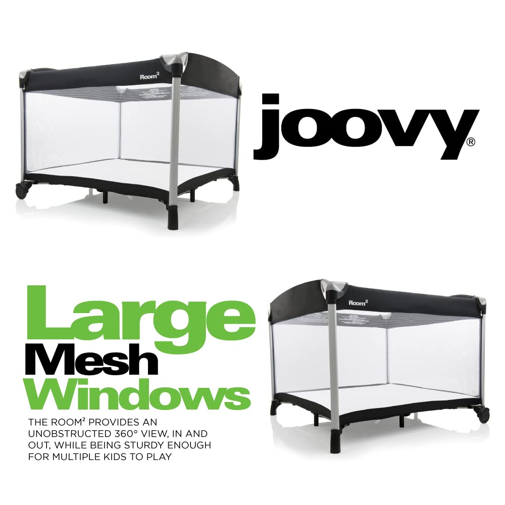 Room² Largest Playard Portable Playpen - Black