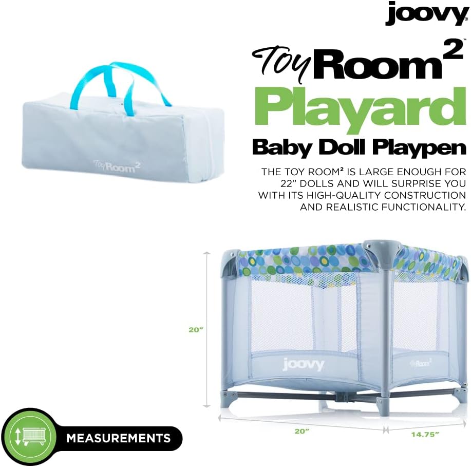 Toy Room² Playard Baby Doll Playpen - Blue