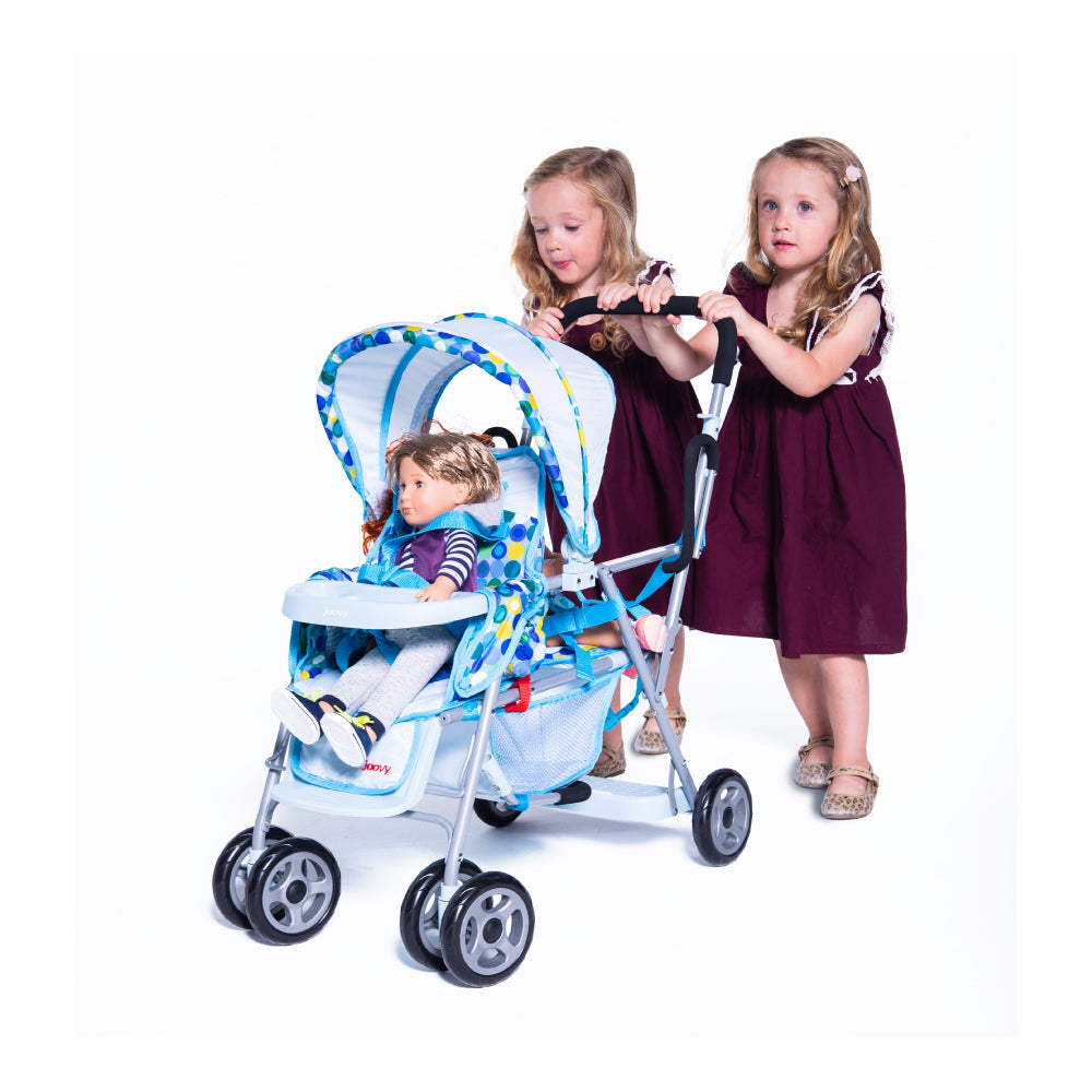 Toy Caboose Baby Doll Stroller - Blue