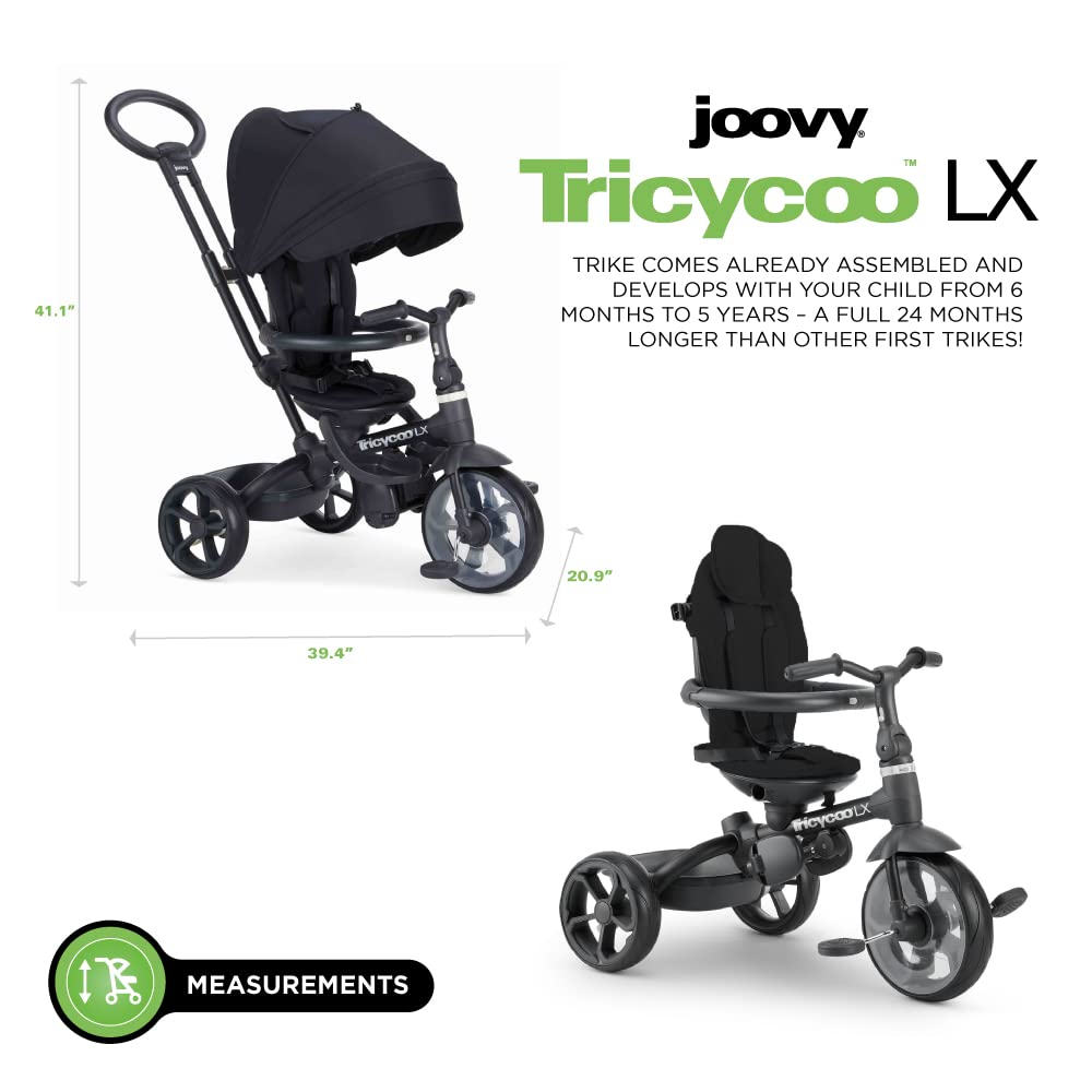 Tricycoo LX Premium Kids Tricycle First Trike - Black