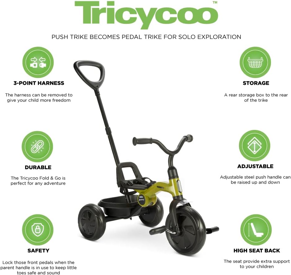Tricycoo Fold & Go Trike - Greenamole