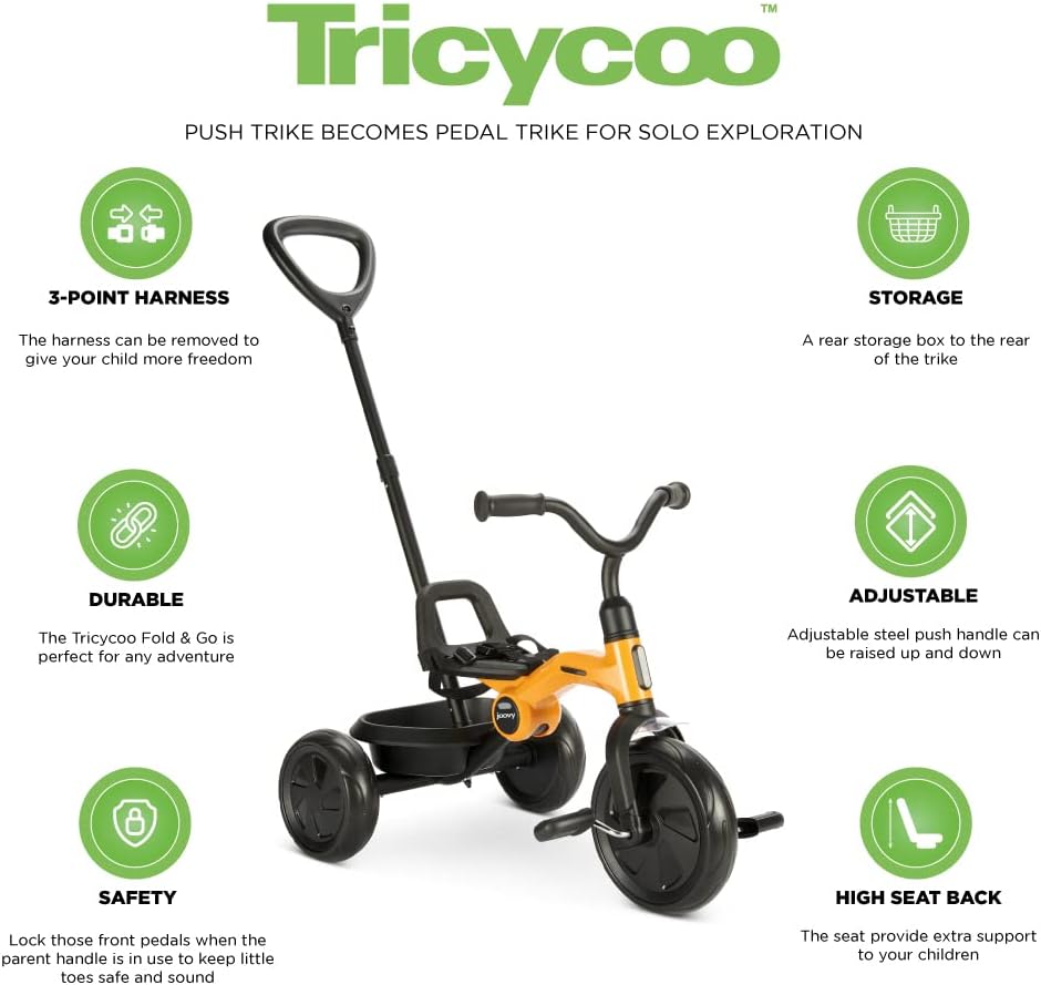 Tricycoo Fold & Go Trike - Goldy