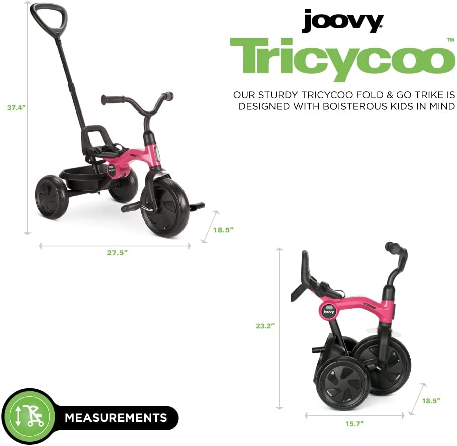 Tricycoo Fold & Go Trike - Pink Crush