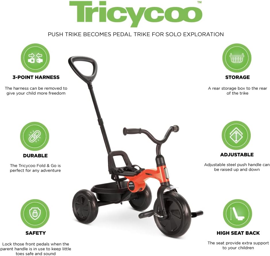Tricycoo Fold & Go Trike - Rorange