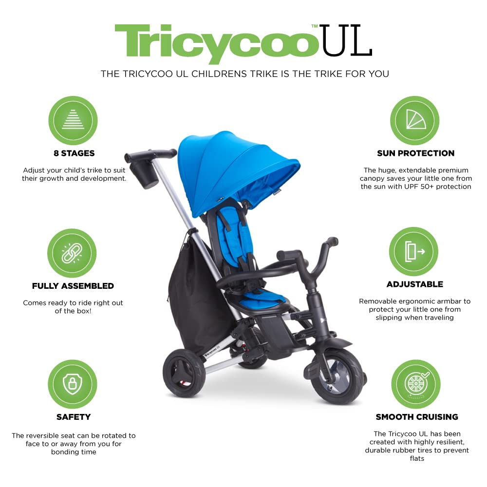Tricycoo UL Kids Tricycle – Lightweight Compact Fold