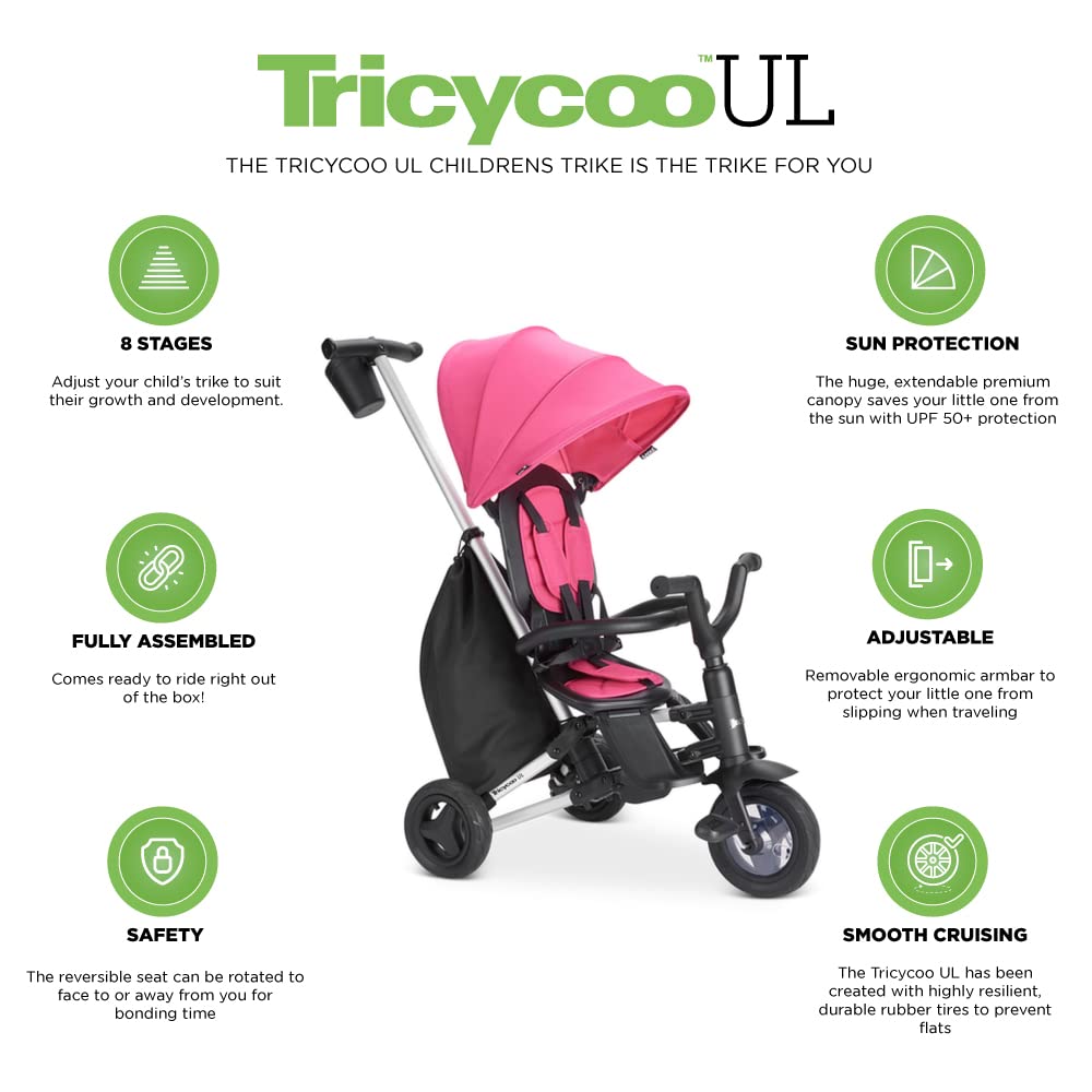 Tricycoo UL Kids Tricycle – Lightweight Compact Fold