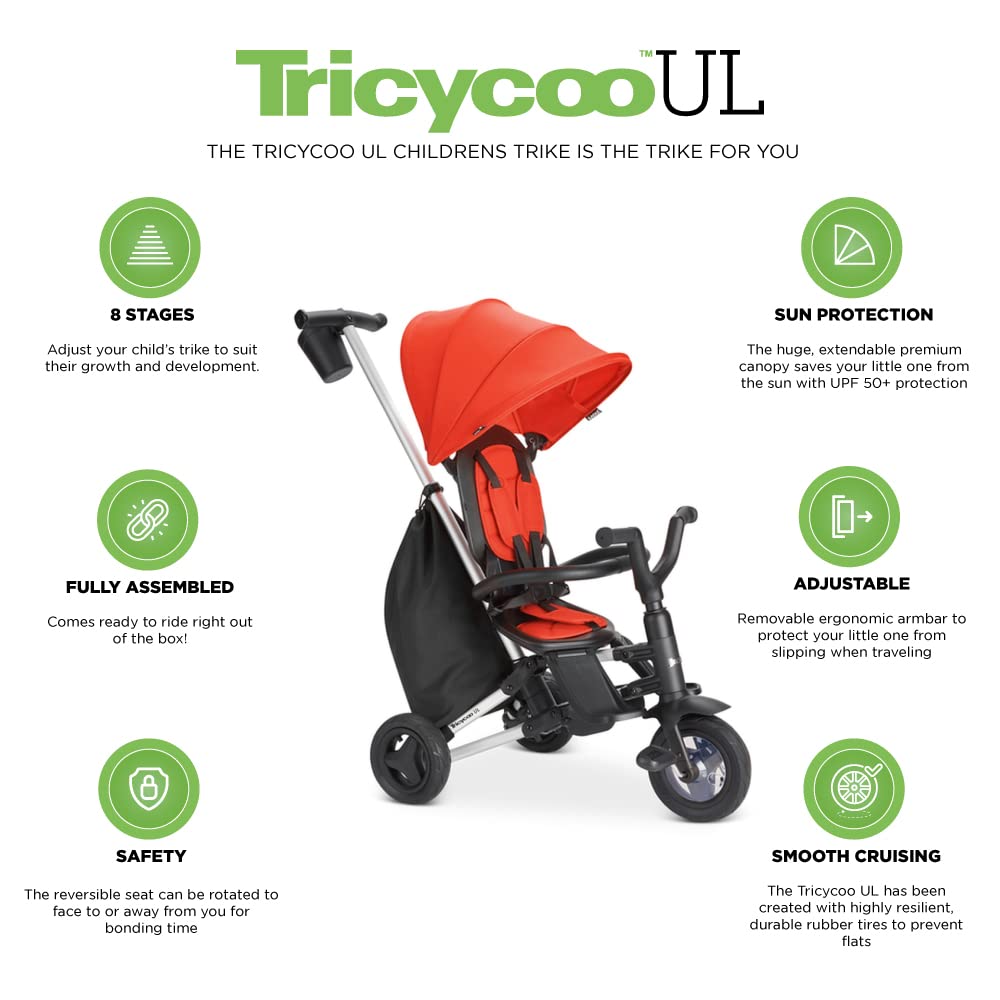 Tricycoo UL Kids Tricycle – Lightweight Compact Fold