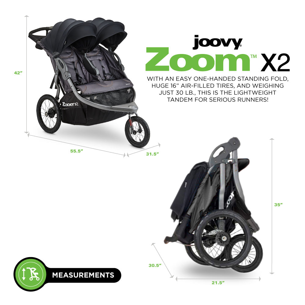 Zoom X2 Lightweight Performance Jogging Double Stroller