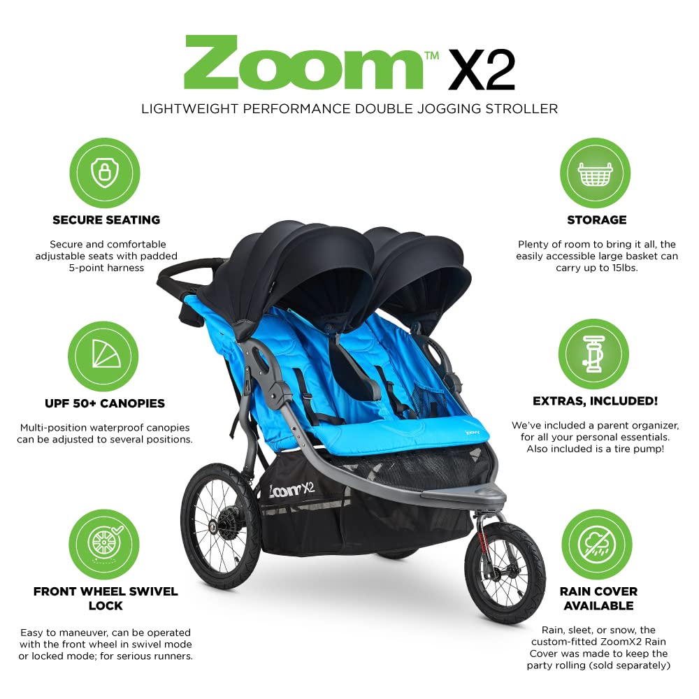 Zoom X2 Lightweight Performance Jogging Double Stroller