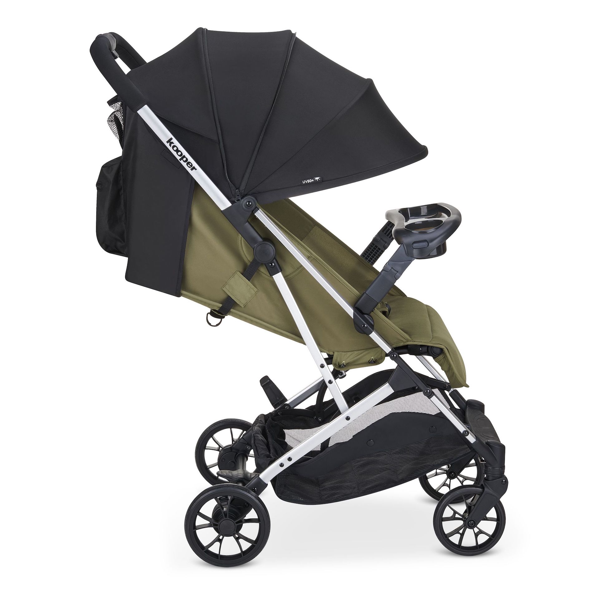Kooper Lightweight Compact Single Stroller With Tray - Olive