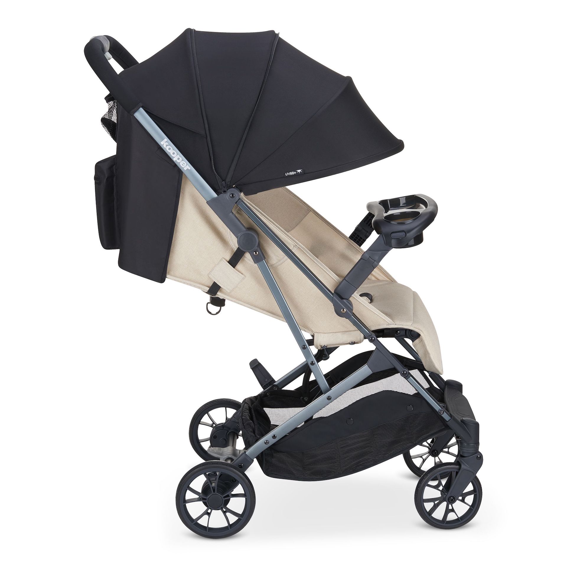 Kooper Lightweight Compact Single Stroller With Tray - Sand