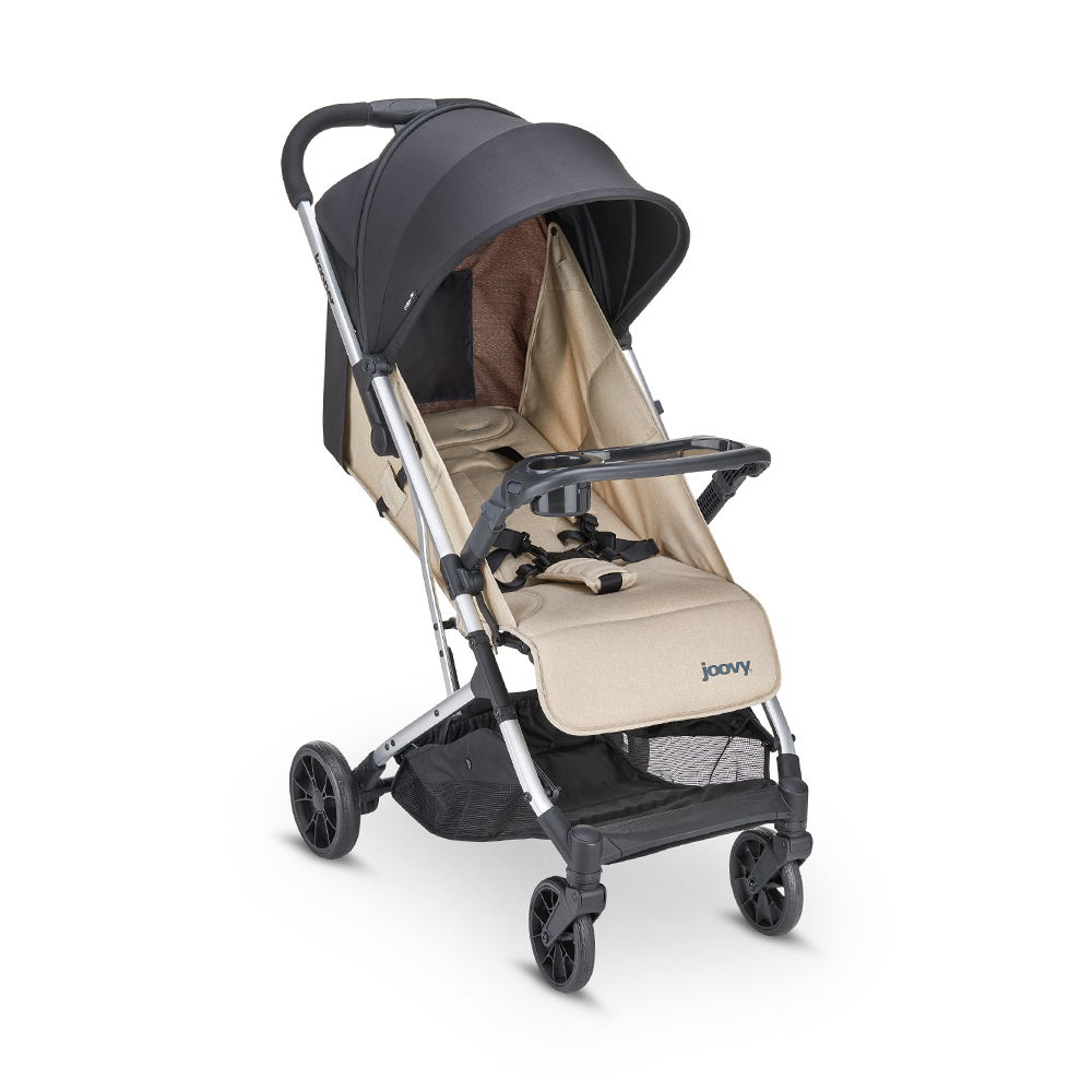 Kooper Lightweight Compact Single Stroller With Tray - Sand