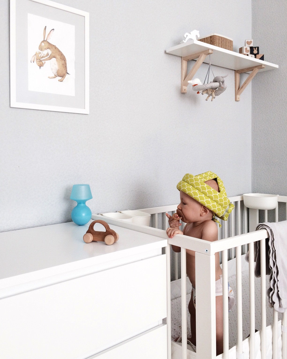 Baby in crib