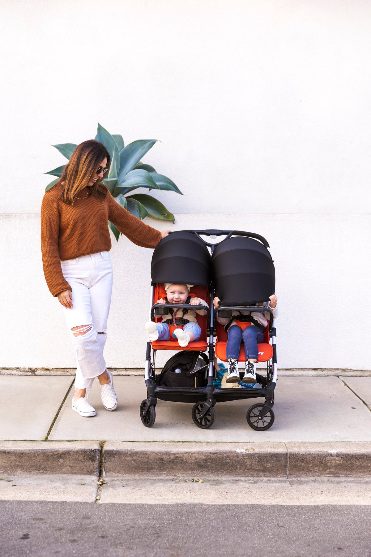 Kooper X2 Lightweight Compact Double Stroller With Trays