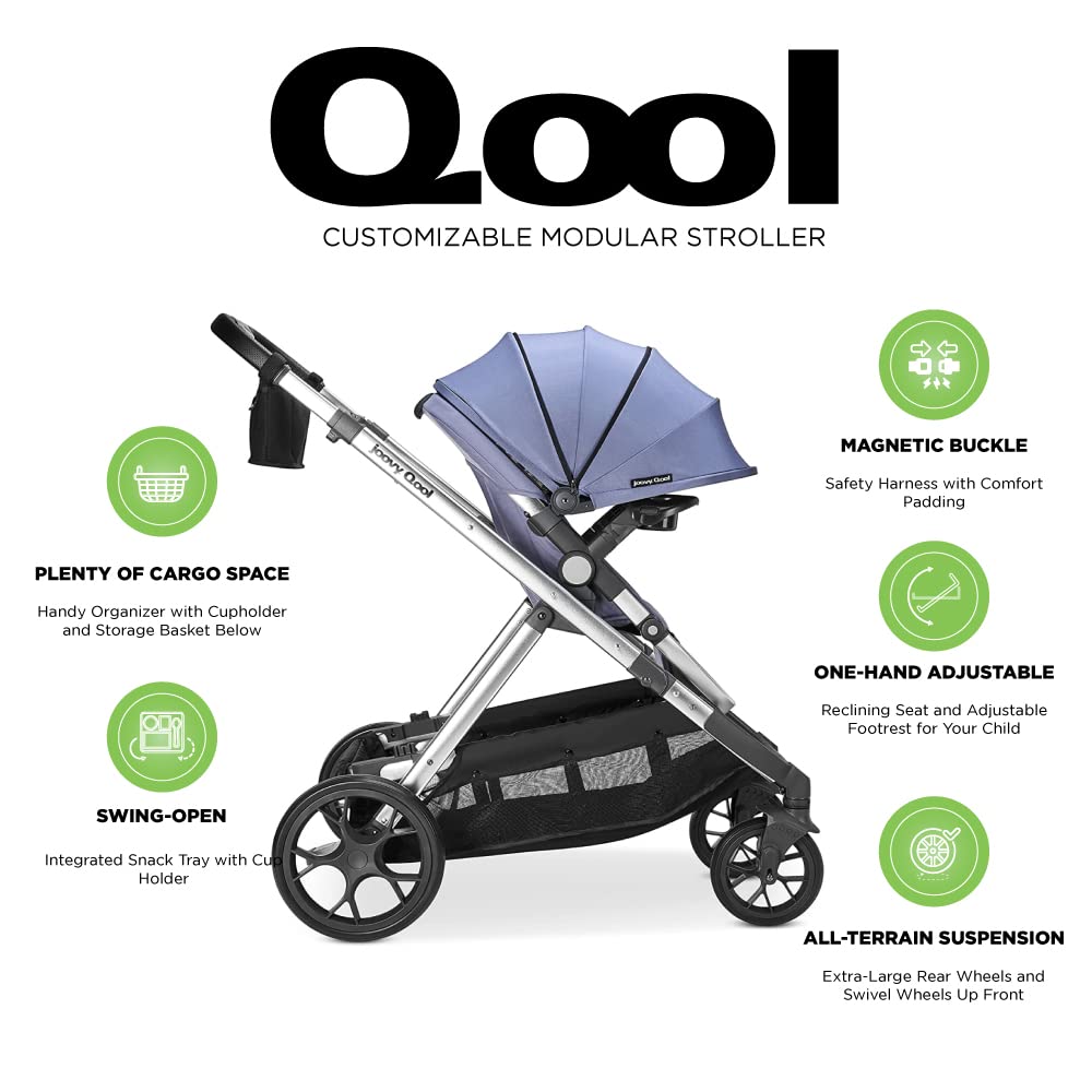 Qool Premium Single, Double, Triple Stroller - Slate