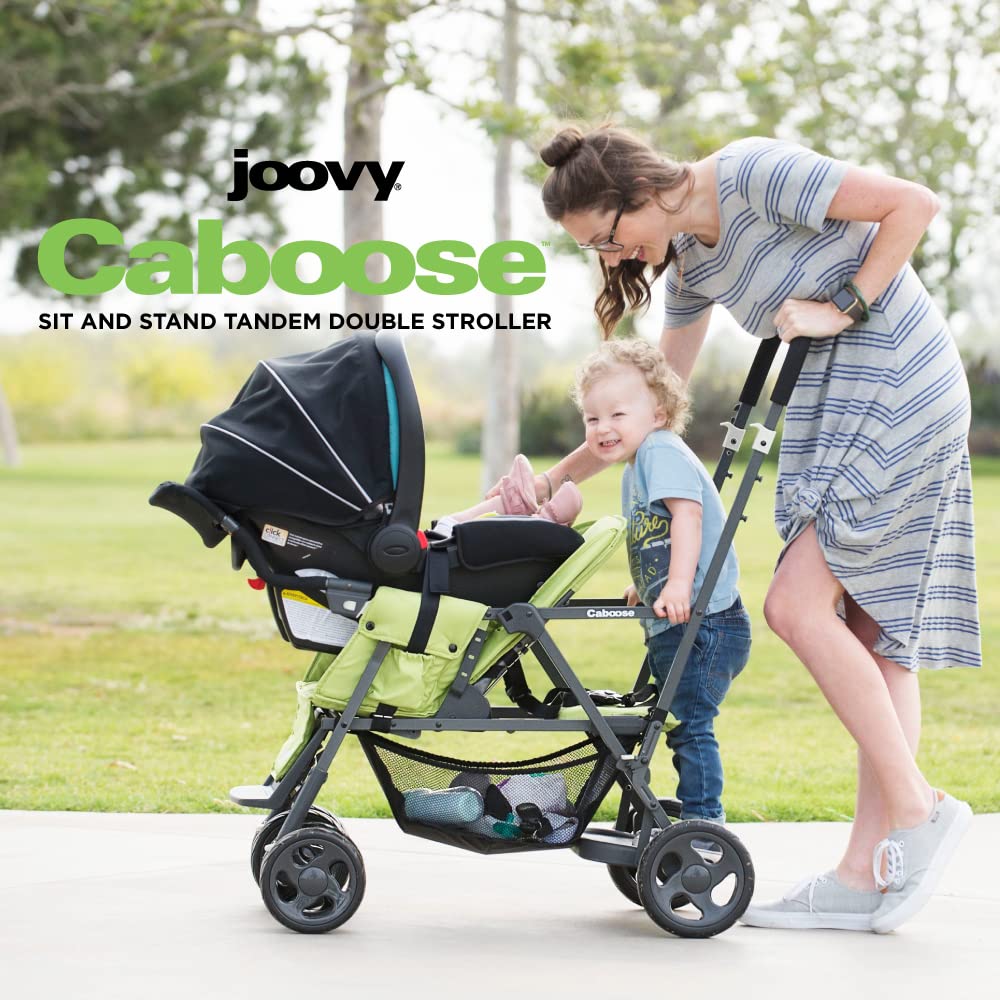 Caboose Sit And Stand Tandem Double Stroller - Black