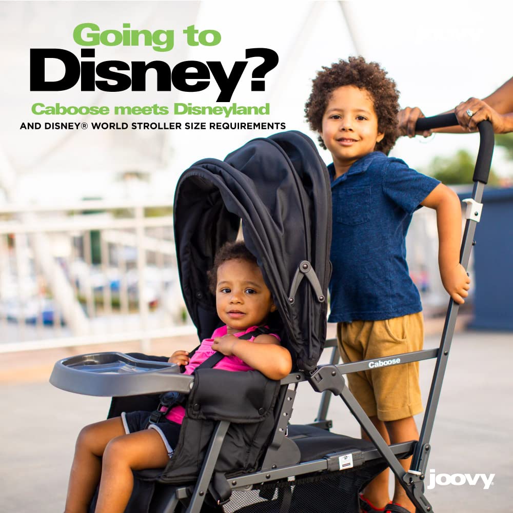 Caboose Sit And Stand Tandem Double Stroller - Black