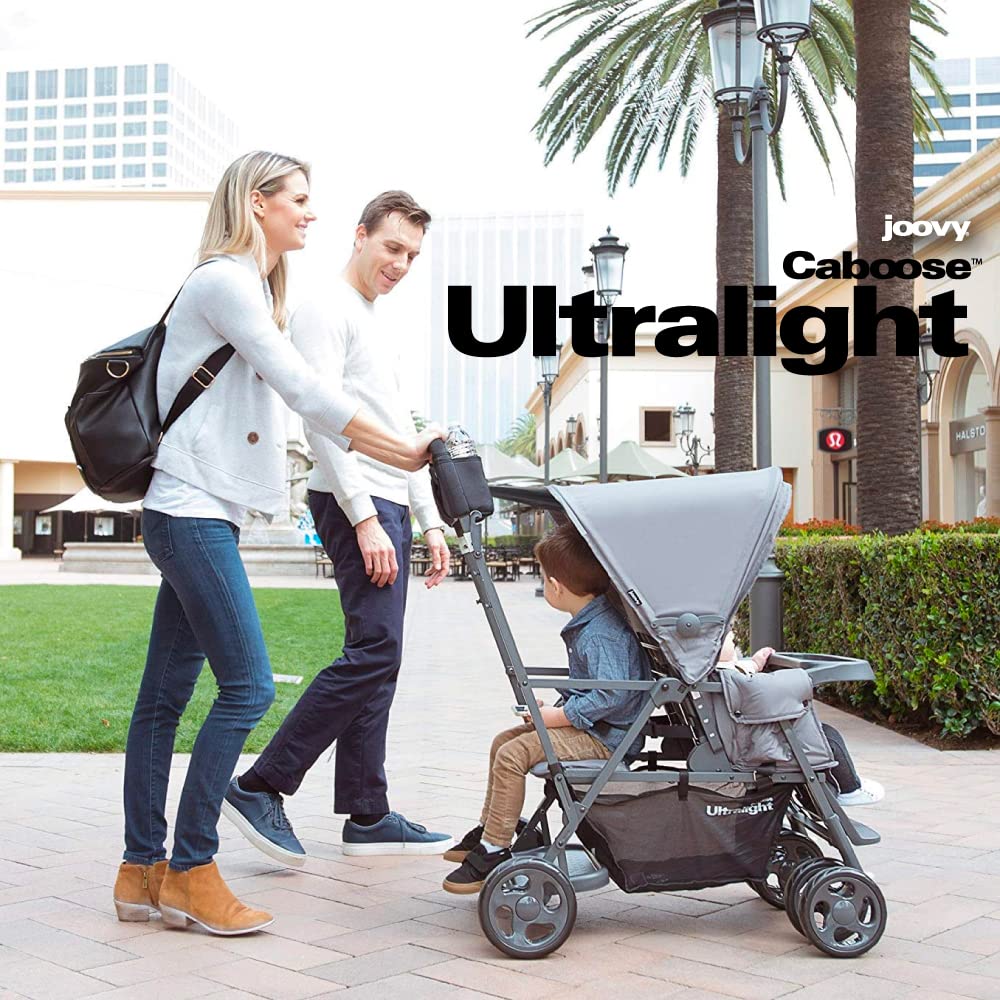 Caboose Ultralight Sit And Stand Tandem Double Stroller - Charcoal