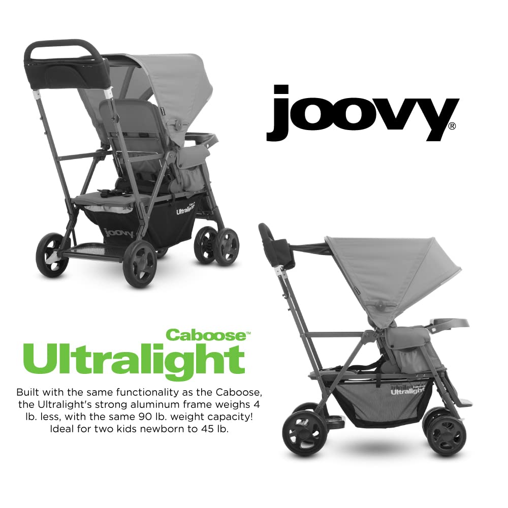 Caboose Ultralight Sit And Stand Tandem Double Stroller - Charcoal
