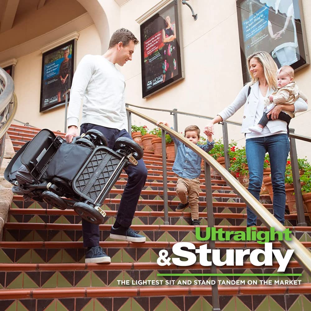 Caboose Ultralight Sit And Stand Tandem Double Stroller - Charcoal