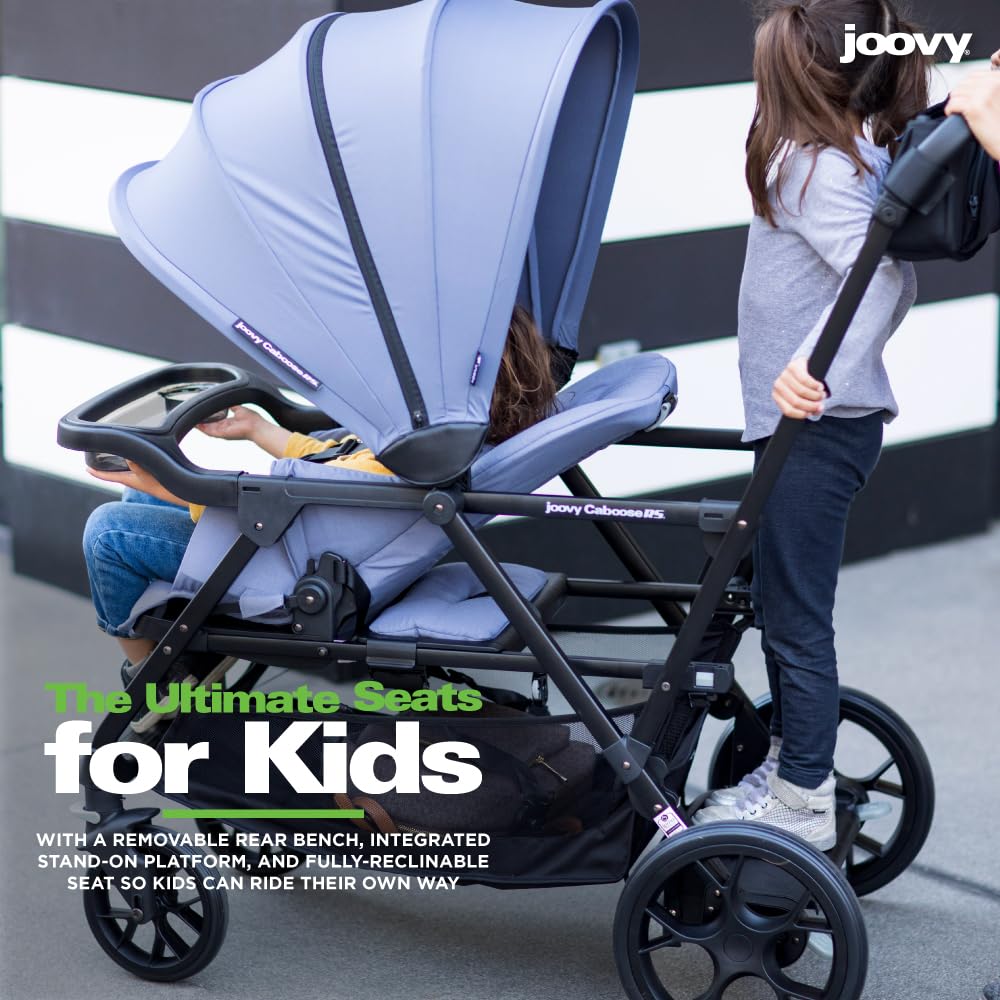 Caboose RS Premium Sit And Stand Double Stroller - Slate