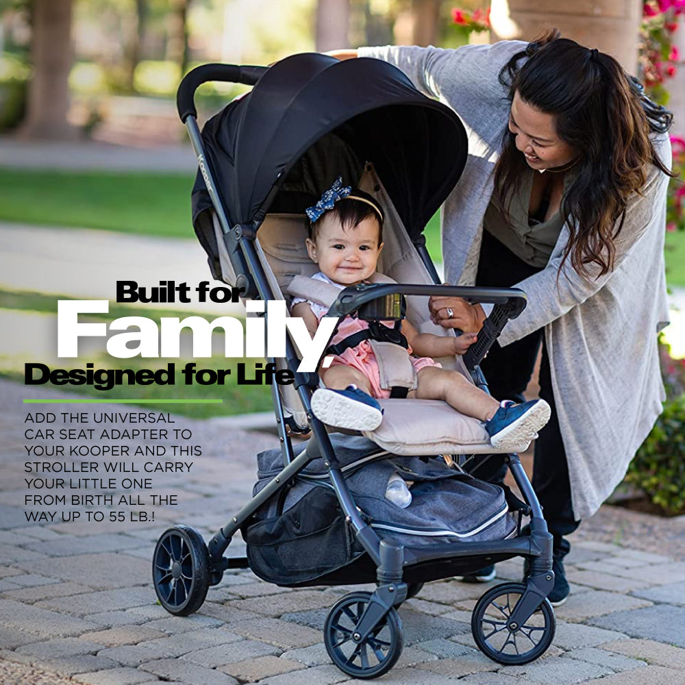 Kooper Lightweight Compact Single Stroller With Tray