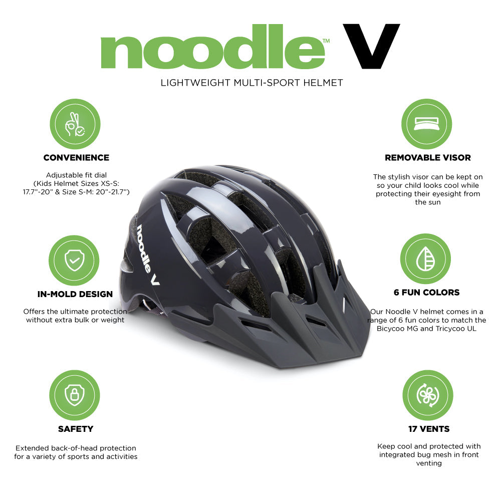 Noodle V Kid’s Multi-Sport Lightweight Helmet - Forged Iron