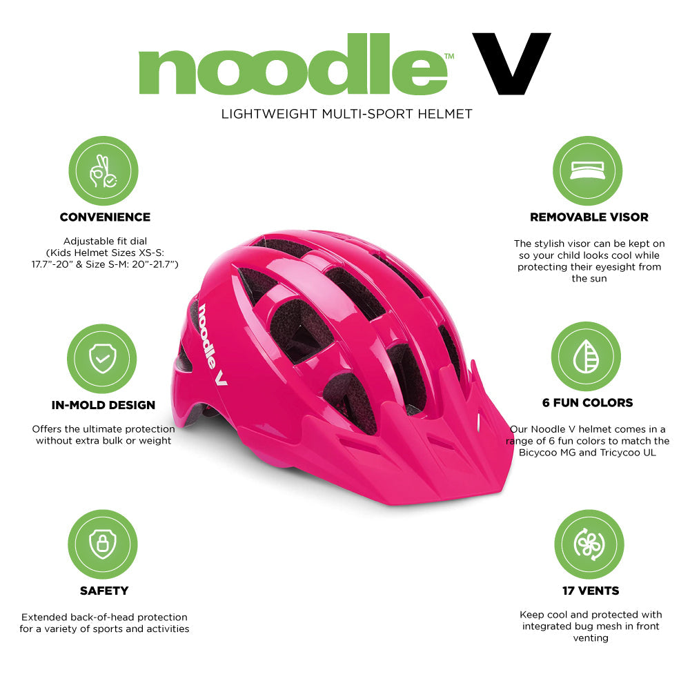 Noodle V Kid’s Multi-Sport Lightweight Helmet - Pink Crush