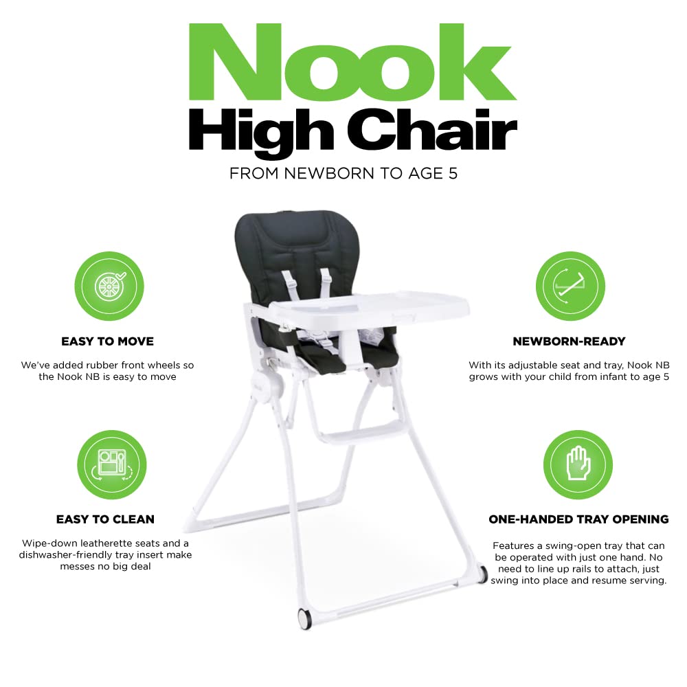Nook NB Highchair Compact Fold Reclinable Seat - Jet
