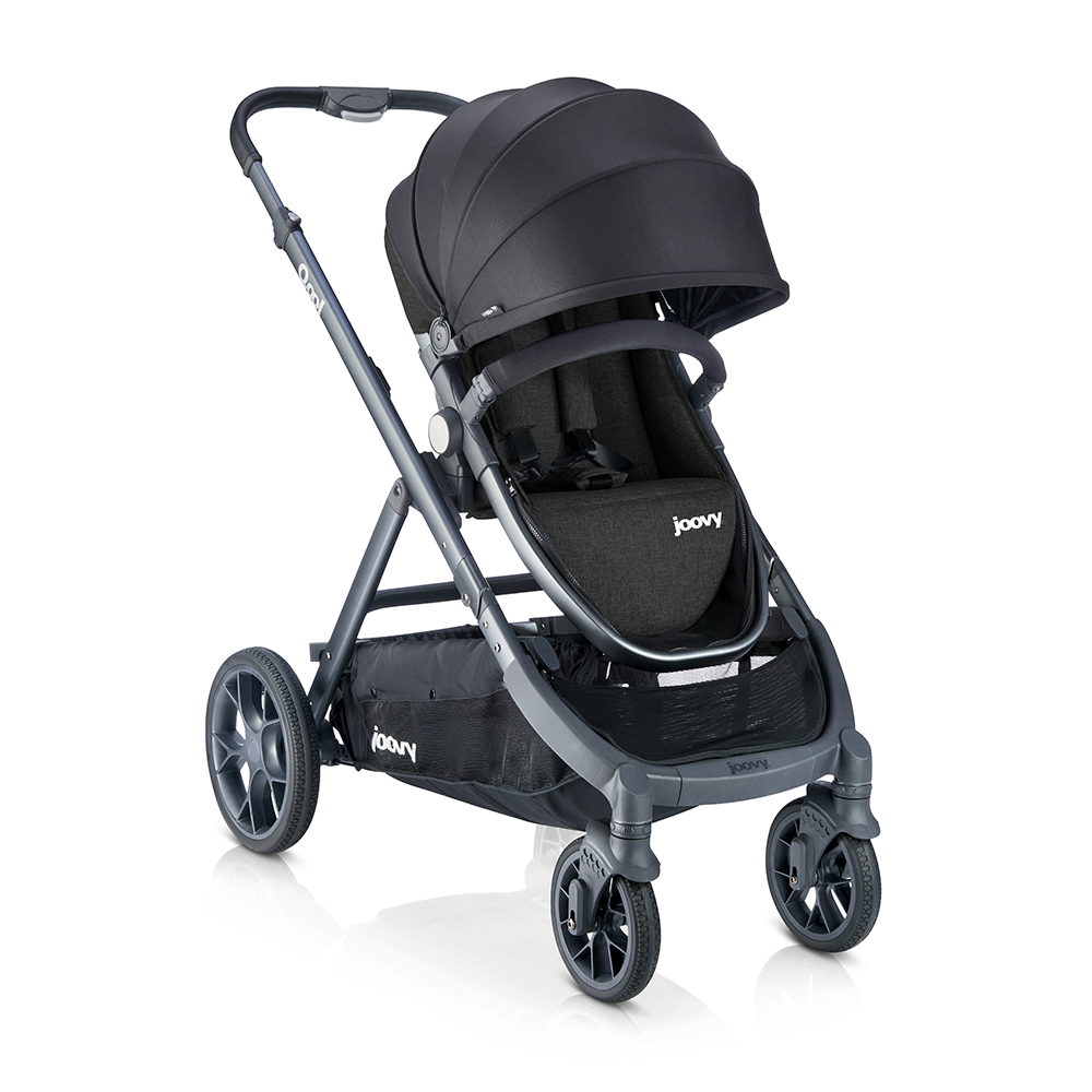 Qool Customizable Single Stroller - Black Melange