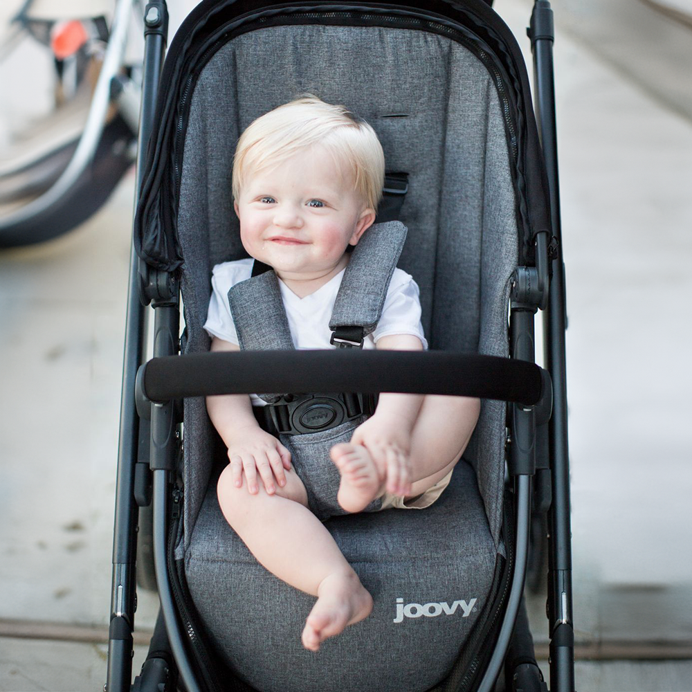 Qool Customizable Single Stroller - Grey Melange