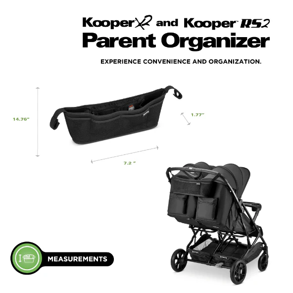 Kooper X2 / Kooper RS2 / Boot X2 Parent Organizer - Black