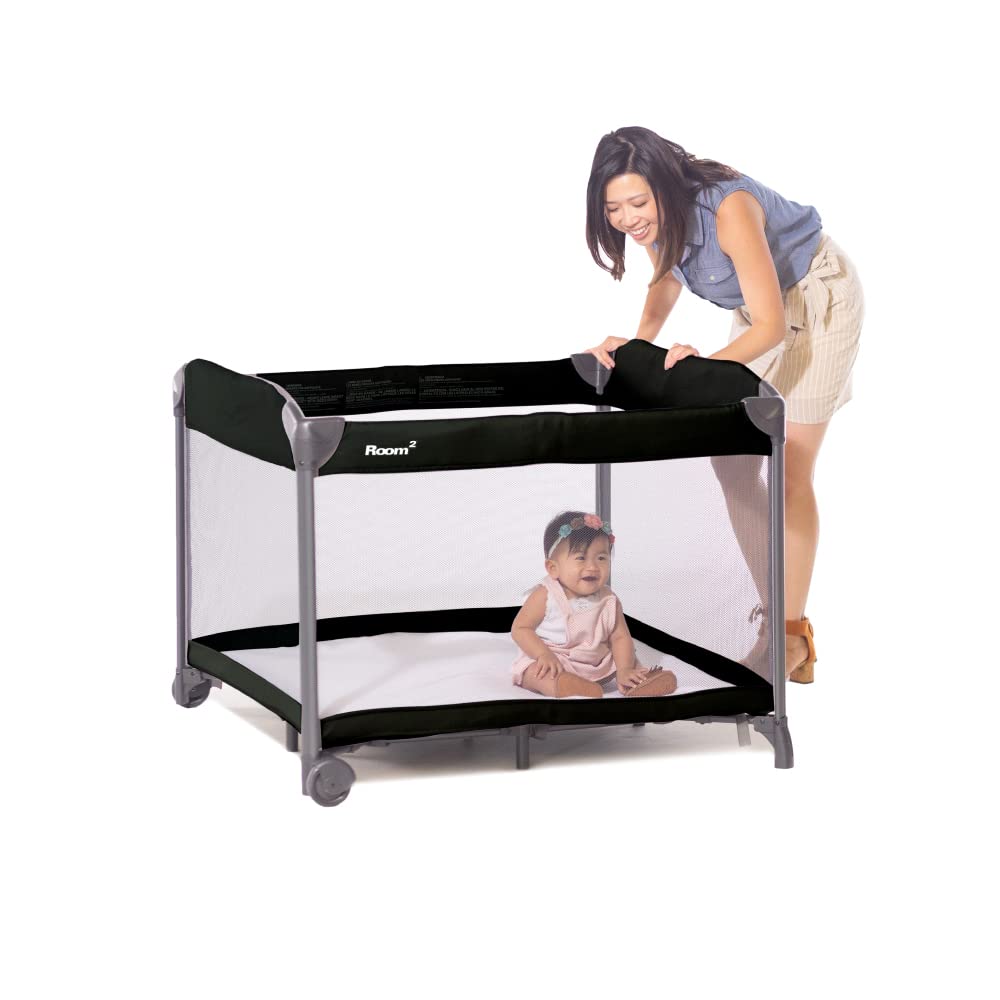 Room² Largest Playard Portable Playpen - Black