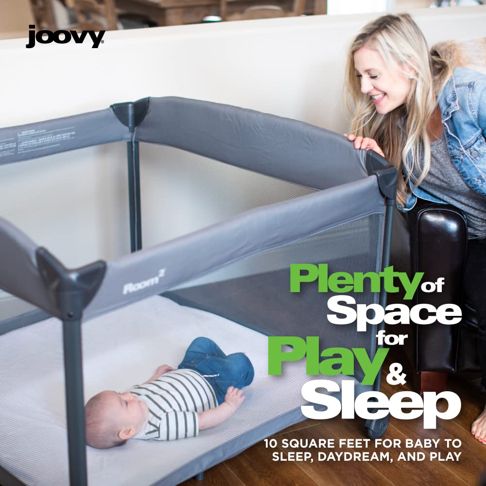 Room² Largest Playard Portable Playpen - Charcoal