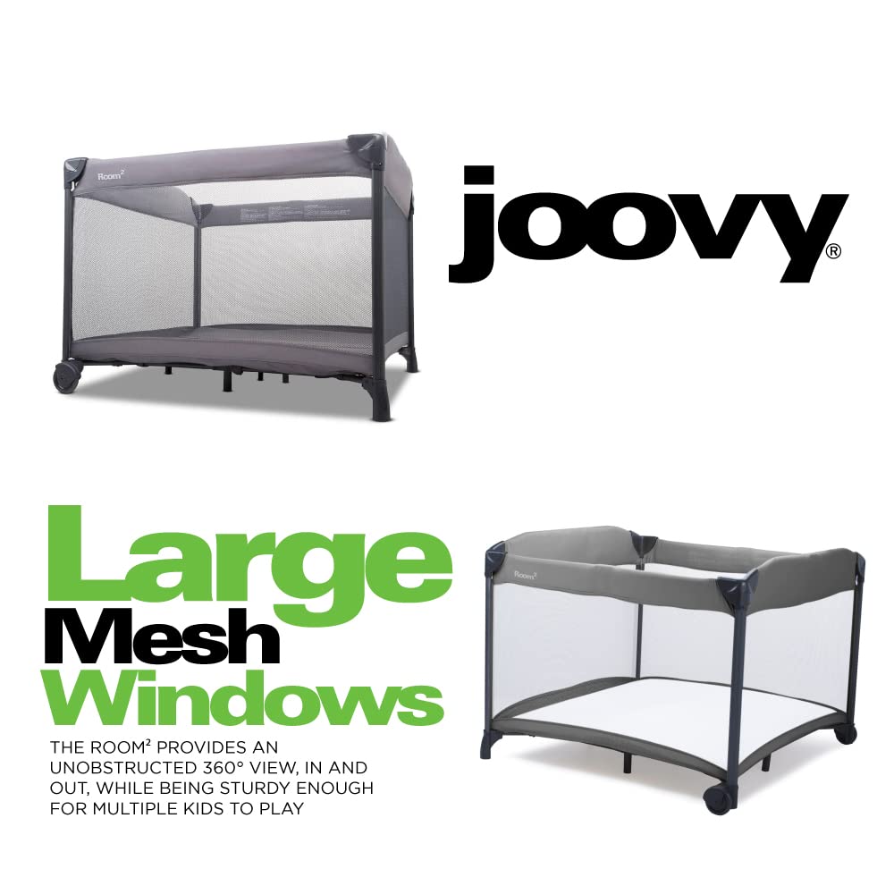 Room² Largest Playard Portable Playpen - Charcoal